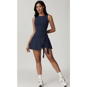 Women's Navy Blue Athletic Skort Dress, Comfort, Yoga, Running